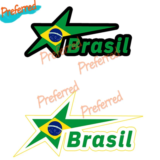 Brazil Flag Map Decal Colorful Car Vinyl Sticker for Car Racing