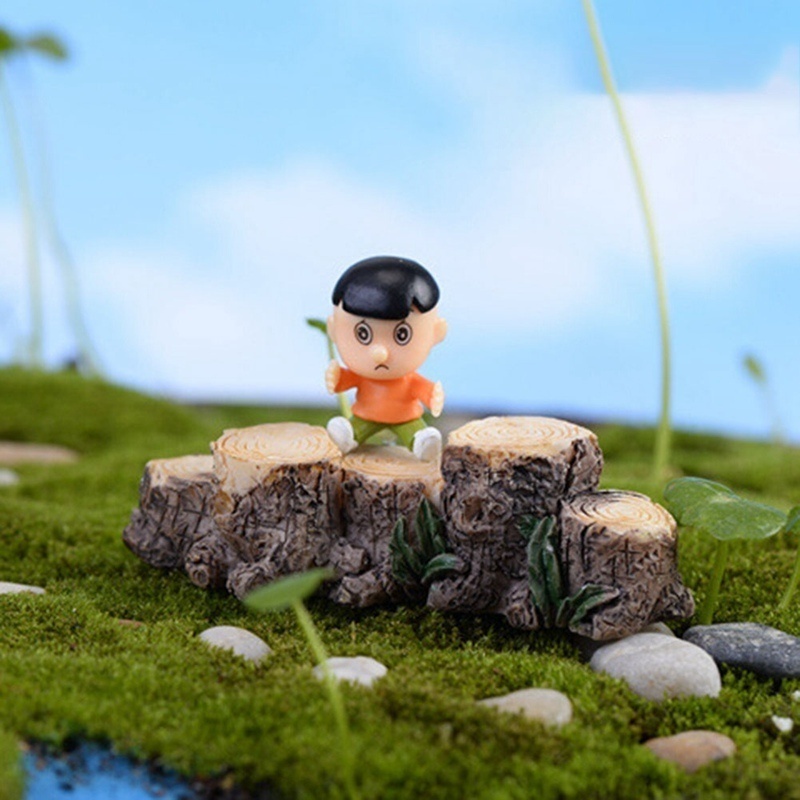 1pc Tree Stump Bridge Model Mini Resin Fairy Garden Miniatures DIY Doll House/ Terrarium/ Succulents/ Micro Landscape Decoration