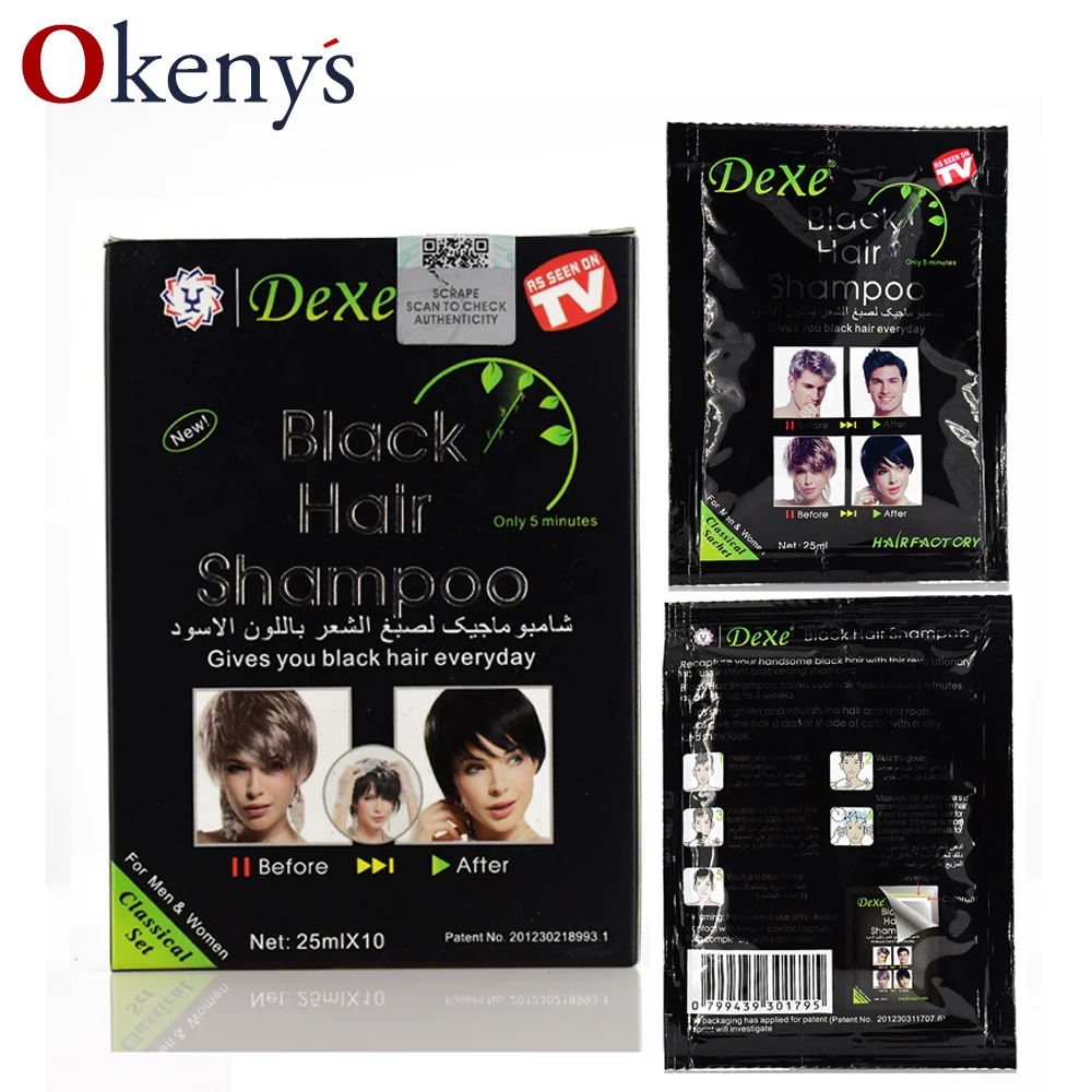 Best of 10 Pcs Dexe Fast Black Hair Shampoo Only 5 Minutes White Become Black Hair Color 2 Pcs / lot Grey Hair Removal For Men And Women Reviews & Tips