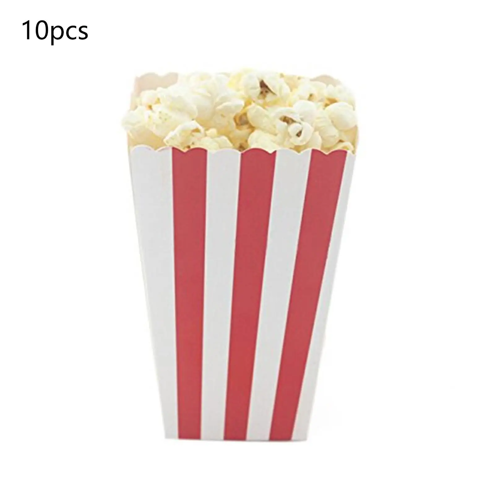 12pcs Popcorn Boxes Paper Gift Candy Bags Containers for Family Movie Night Theaters Festivals Party Wedding Supplies