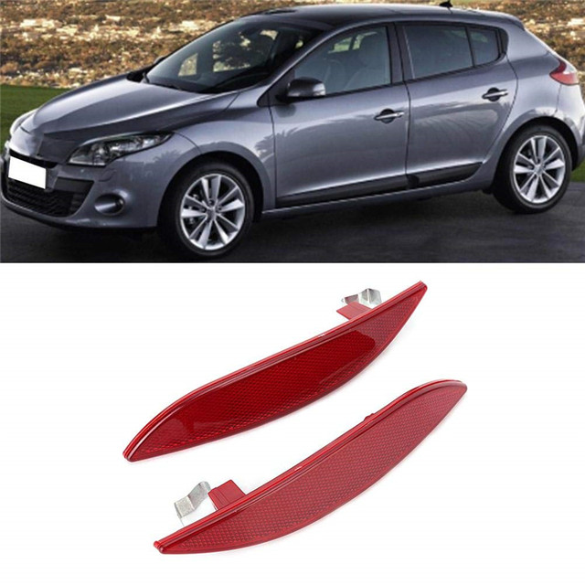 Paire De Réflecteurs De Pare-chocs Arrière Pour Renault Megane III Et Fluence - Référence OEM 265650004R, Matériau ABS - 6