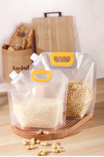 Transparent Bright Self-standing Bags With Zippers, Plastic Bag, Reusable, Food  Storage Bag, For Household Kitchen Food Storage - Temu