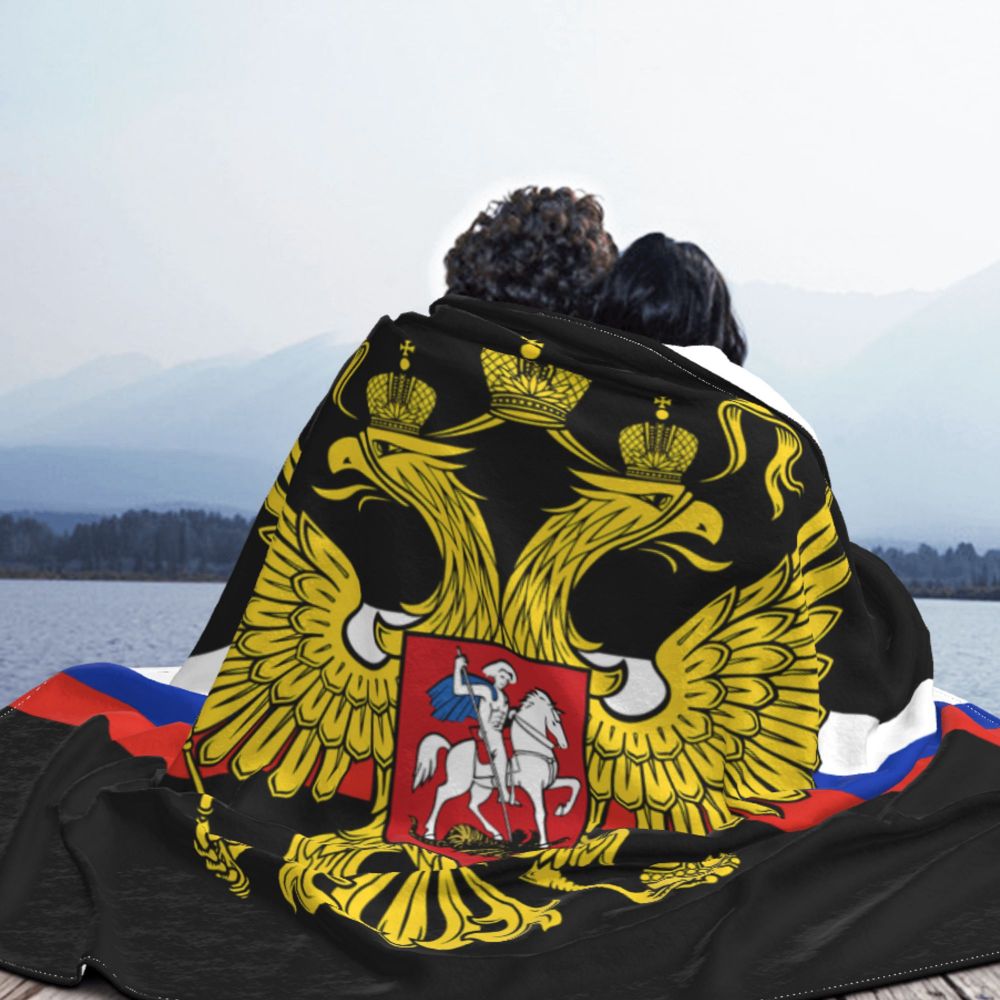 quente bandeira russa lance cobertor para cama de viagem sofá