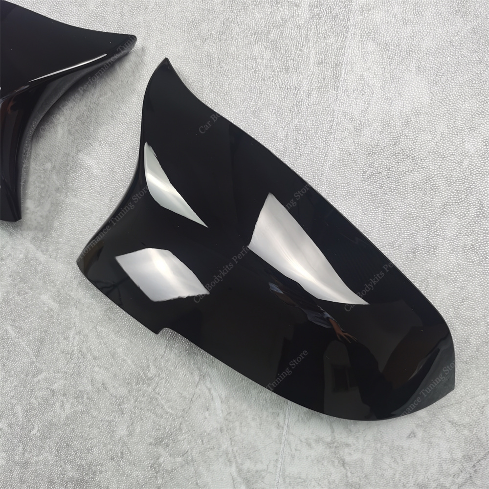 Für bmw f10 f11 lci 2 stücke m stil glänzend schwarz rückspiegel abdeckung kappen trim shell rahmen 520d 525i 530i 530d m550i 2006-2018 – Detail 6
