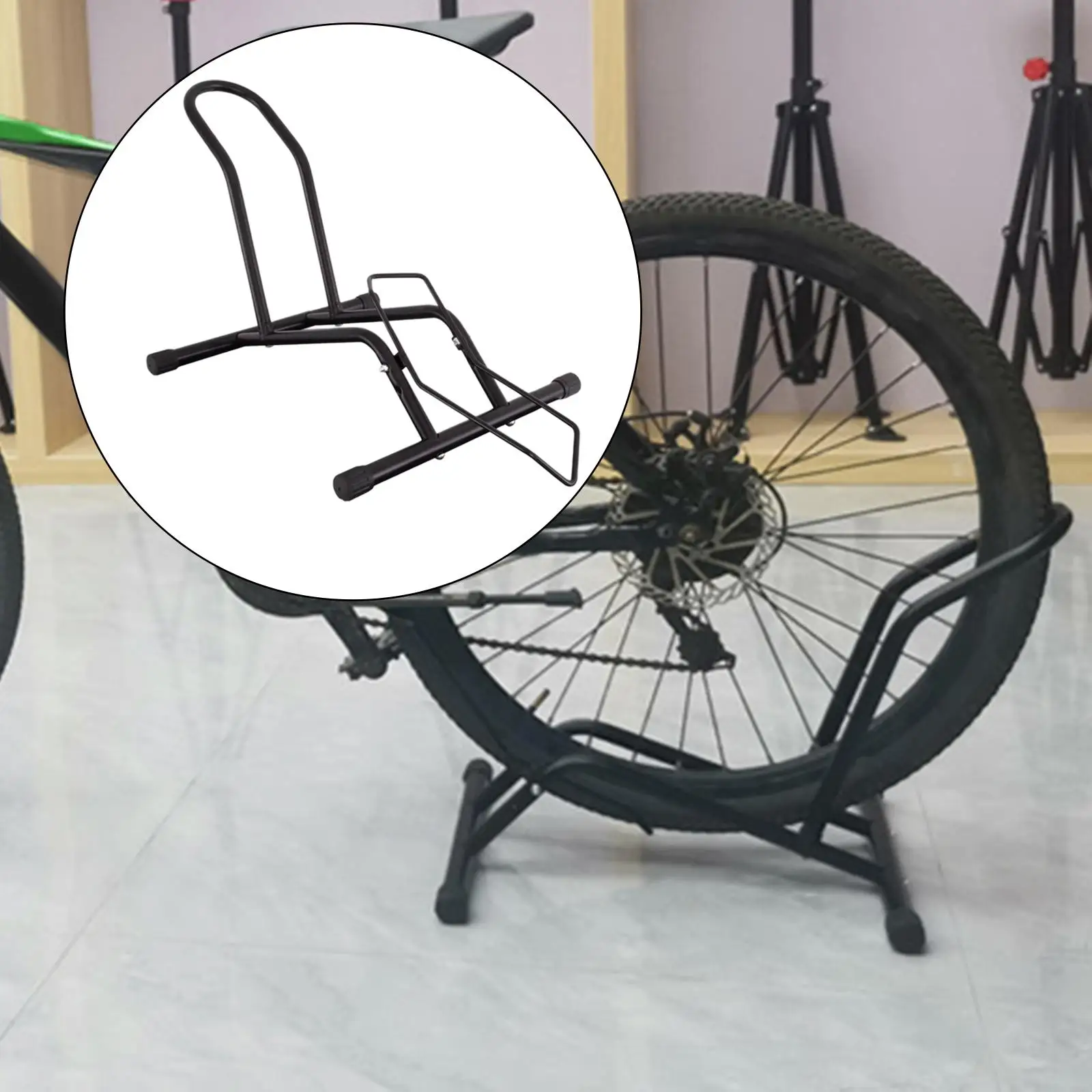 Portable Bicycle Floor Parking Rack Storage Stand Bike Holder for MTB Road Bike Indoor Outdoor