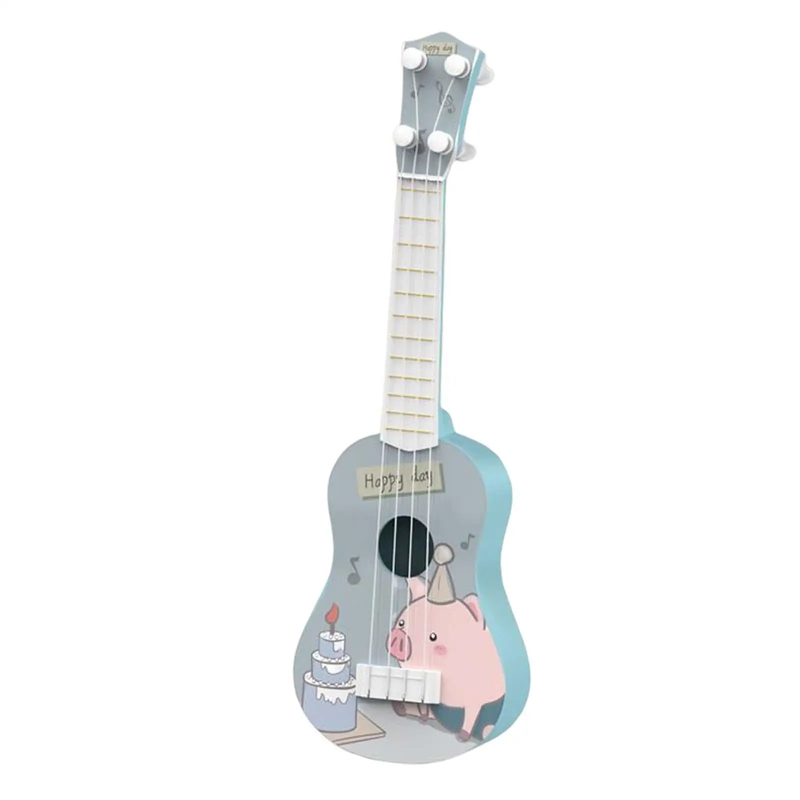 Portable Kids Ukulele Toys Learning Education Toy with 4 String Musical Instrument Toy for Toddlers Kids Beginner Birthday Gifts