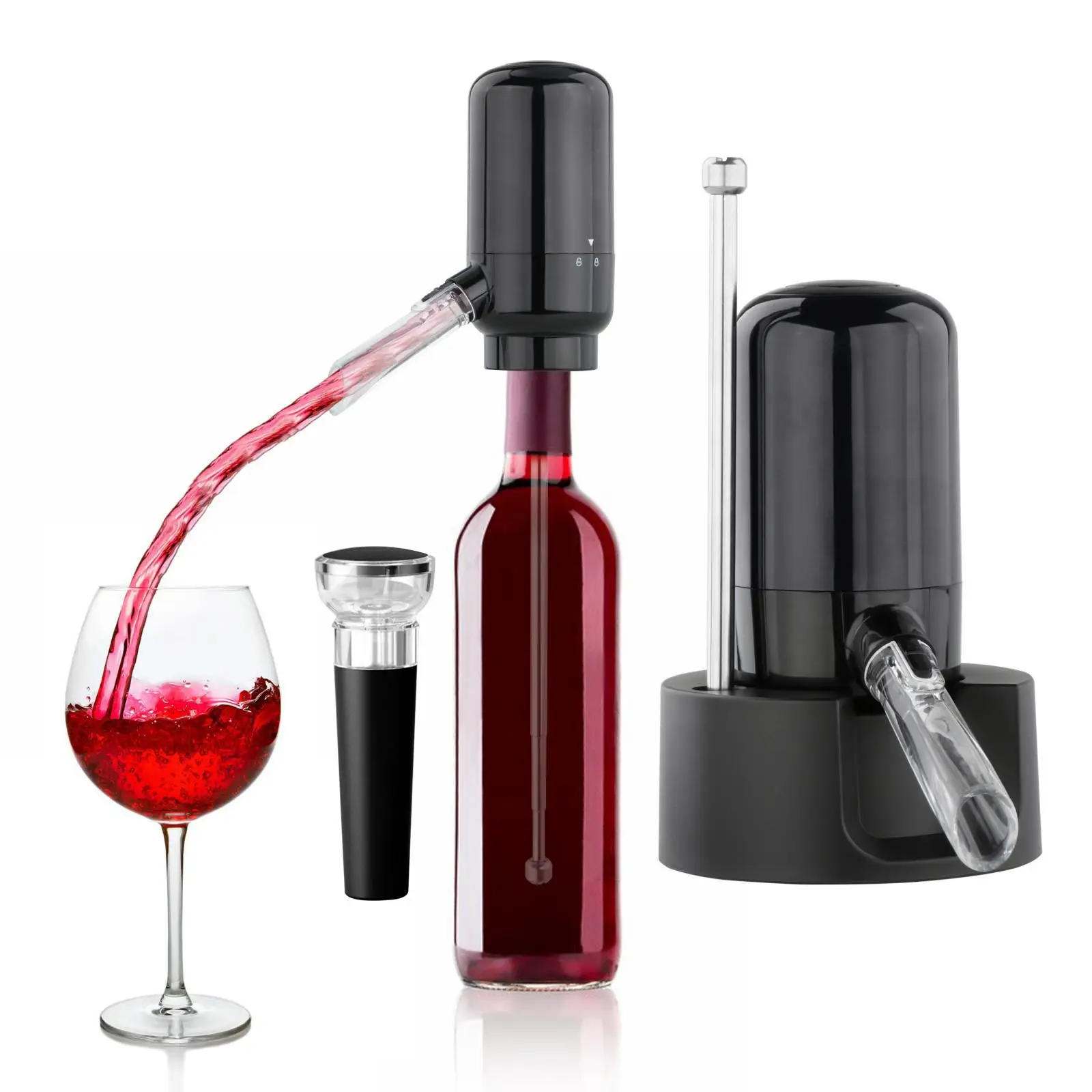 Portable wine Aerator Wine Supplies one Button Wine Aerator Pourer Electric wine Pourer for Travel Party