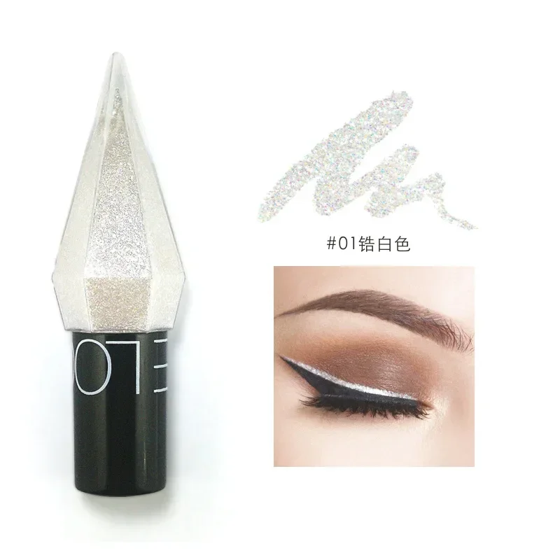 Best of Glitter Diamond Eyeliner Pencil Waterproof Silver Rose Gold Pearlescent Sequins Eye Liner Eyeshadow Pen Eyes Makeup Cosmetics Reviews & Tips - Image 6