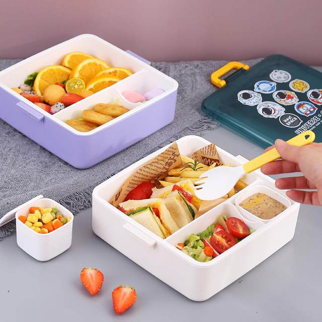 1pc Outdoor Camping Lunch Box, 1.3L, Salad Bento Box With Compartments For  Cold Preservation And Freshness For Picnics,Bento Box, Leakproof Food Conta