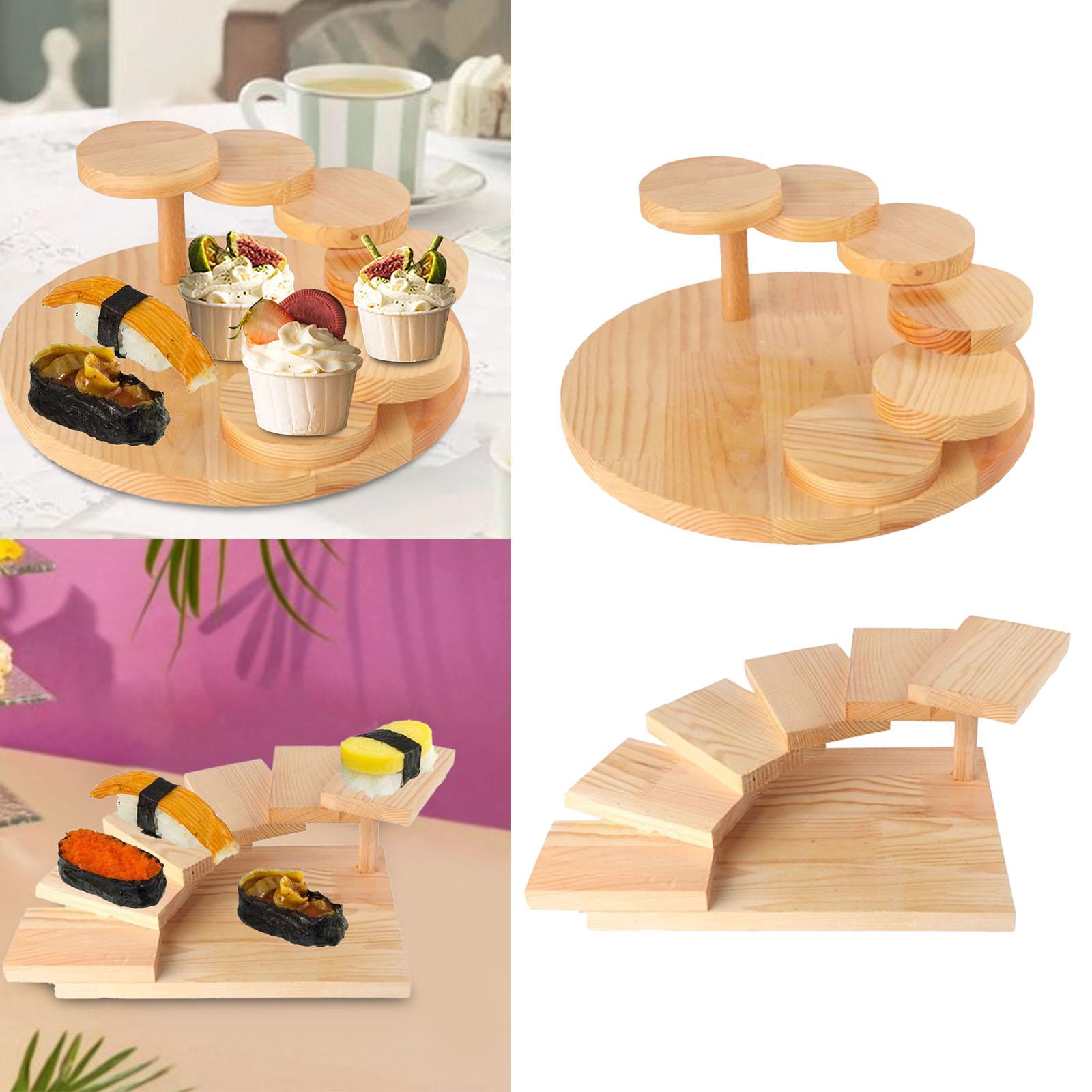 Wooden Sushi Serving Tray Succulent Holder Serving Platters for Christmas