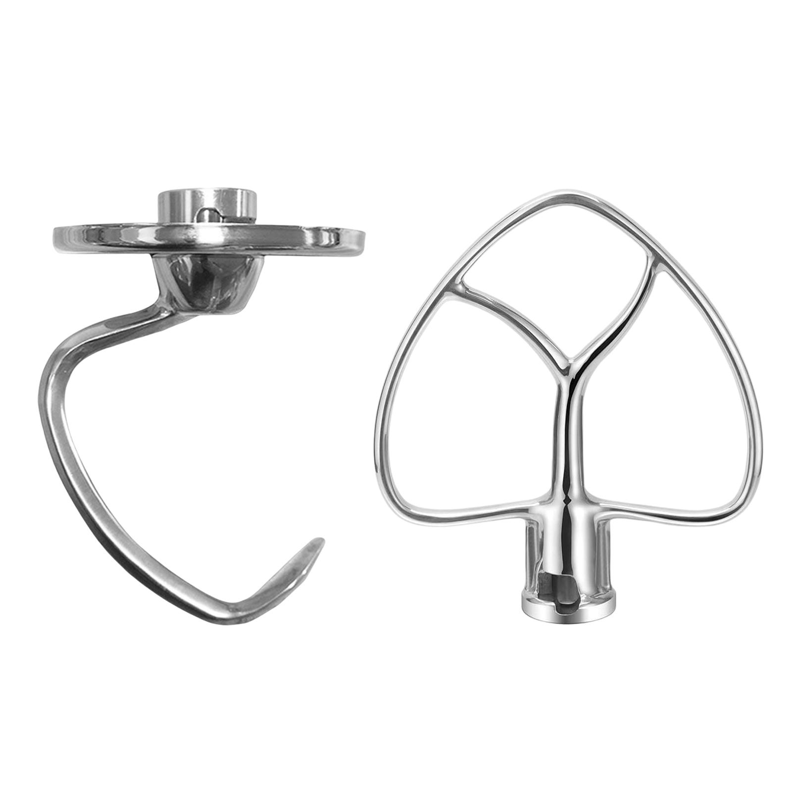 Stand Mixer Attachments Stainless Steel Stir Type paste Hook Mixer Accessory for 5Qt Kitchen Sausage Pastry Pasta