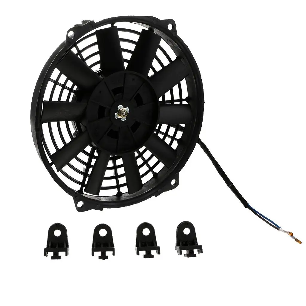 9``/ 10``/ 12`` Car Motorcycle Electric Radiator Cooling Fan 80W 12V for Water Tank Heat Dissipation