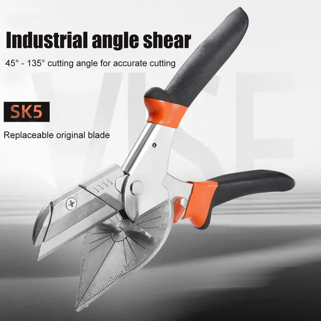 Miter Shears Adjustable 45 to 135 Degree Sharp Multi Angle Trim Cutter with  10 Replacement Blades for Cutting Wood Plastic PVC - AliExpress