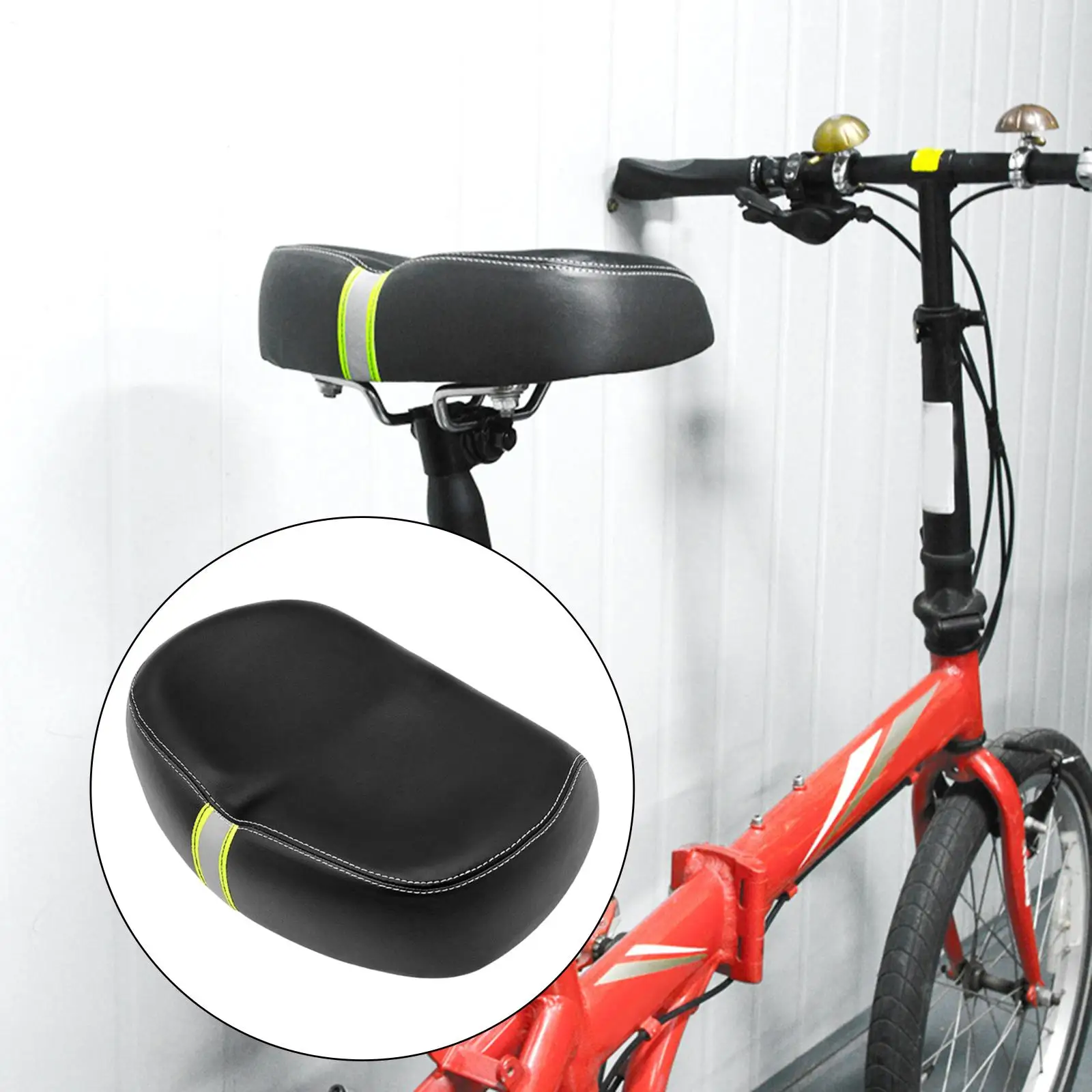 Bike Seat Bicycle Saddle Waterproof Universal Cycling Wide Cushion Pad