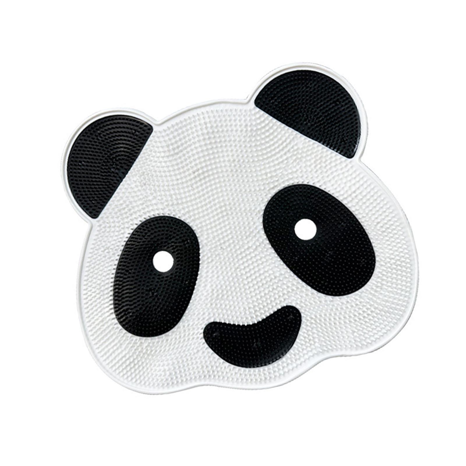 Shower Foot and Back Scrubber with Suction Cups Foot Cleaner Big Cute Panda Shape Wall Mounted Back Scrubber for Men and Women