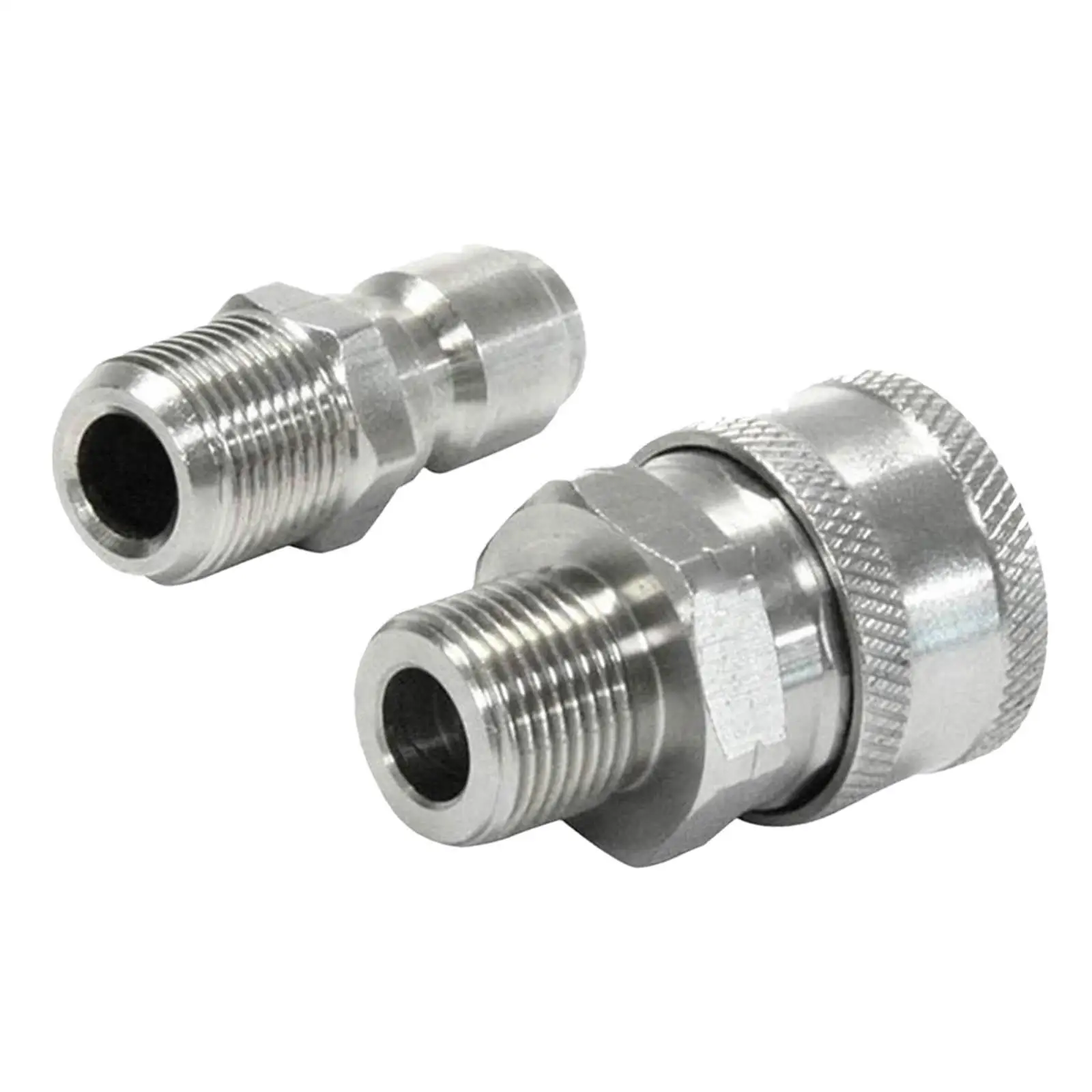 2 Pieces Pressure Washer Adapter Set 3/8 inch Water Pump Telescopic Rod Male Female Hose Not Easy to Leak Surface Cleaner