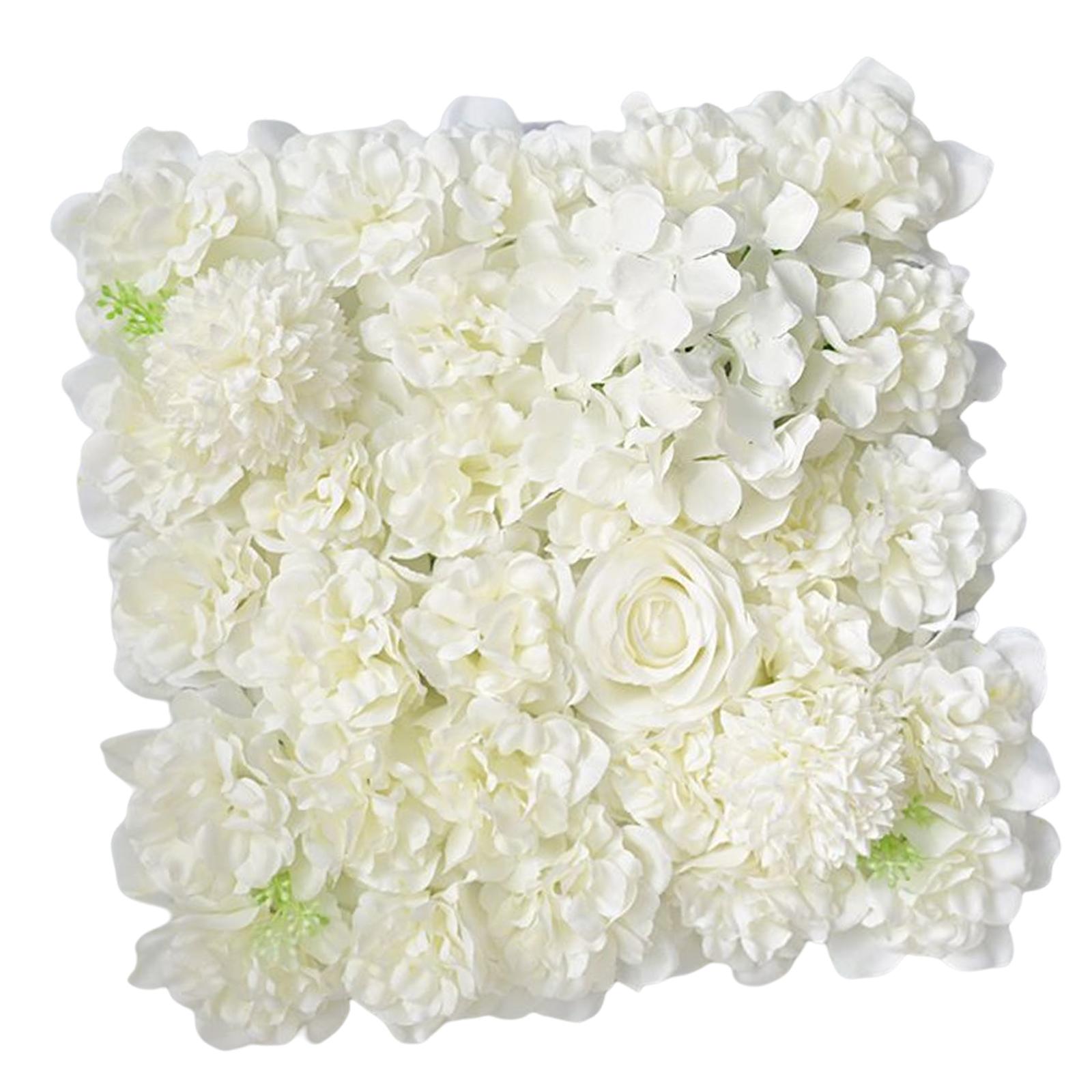Artificial Flower Wall Panel Silk Rose Flower Mat Screen Romantic Backdrop for Wedding Party Photography Venue Home Decoration