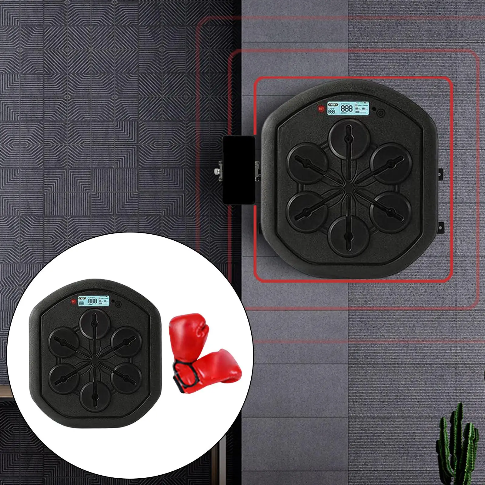 Music Boxing Wall Target Training Intelligent Wall Mounted Boxing Trainer