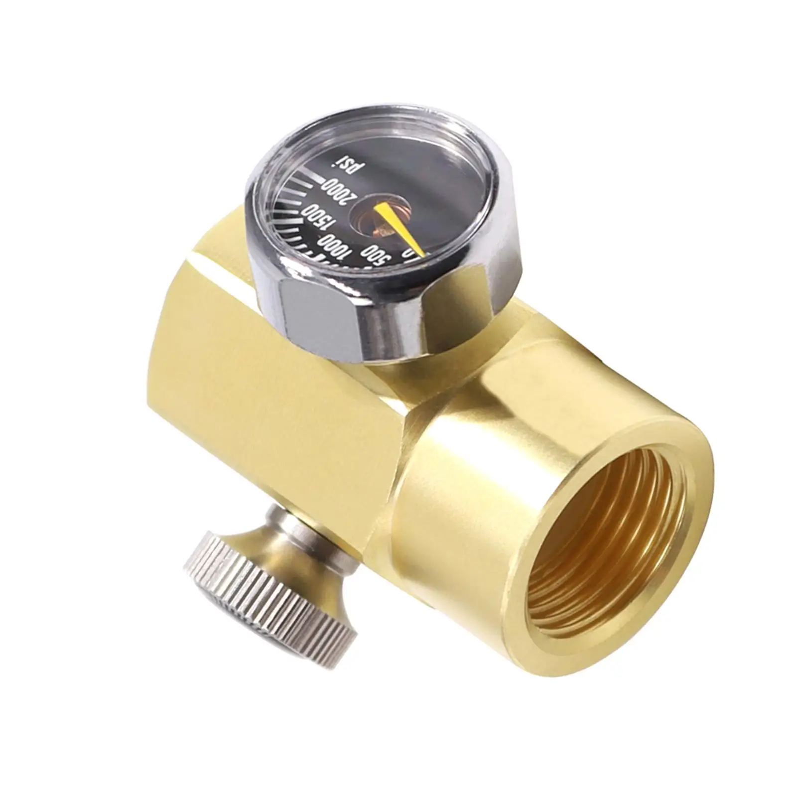 Brass CO2 Cylinder Refill Adapter Connector Inflatable Valve W21.8-14 CO2 Tank Filling Adapter