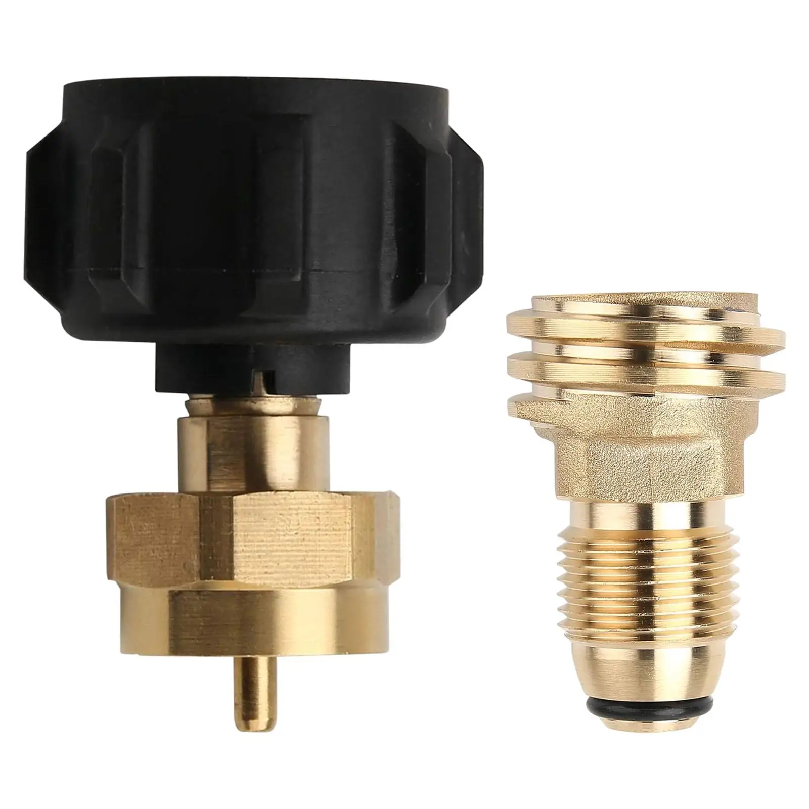Propane Refill Adapter Canister Camping Connector Cooking Pol to QCC Cooking Gas Cylinder Gas Connector Copper Adapter