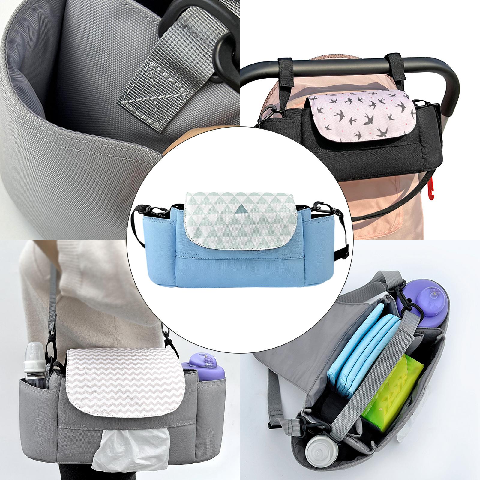 Multifunctional Stroller Organizer Bag Portable Diaper Bag Oxford Cloth and cup Holder Waterproof for Baby  Pushchair Pram Baby