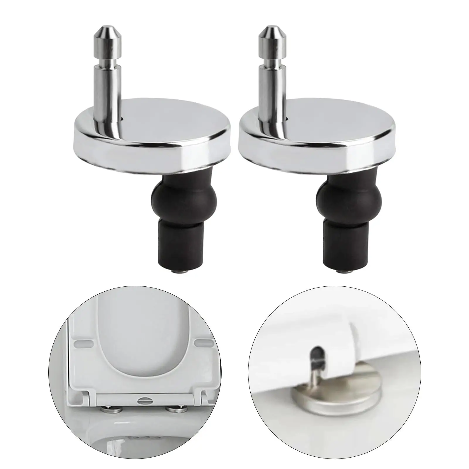 Toilet Seat Hinge Fixings Universal Heavy Duty Expanding Top for Replacement