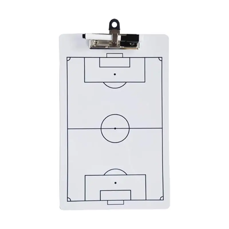 Double Sided Football Clipboard Training Aid with Pen Erase Teaching Assistant Equipment Football Coaching Board for Competition