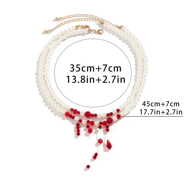 Halloween Blood Pearl Necklace for Women/Halloween Party/Cosplay Prop | eBay