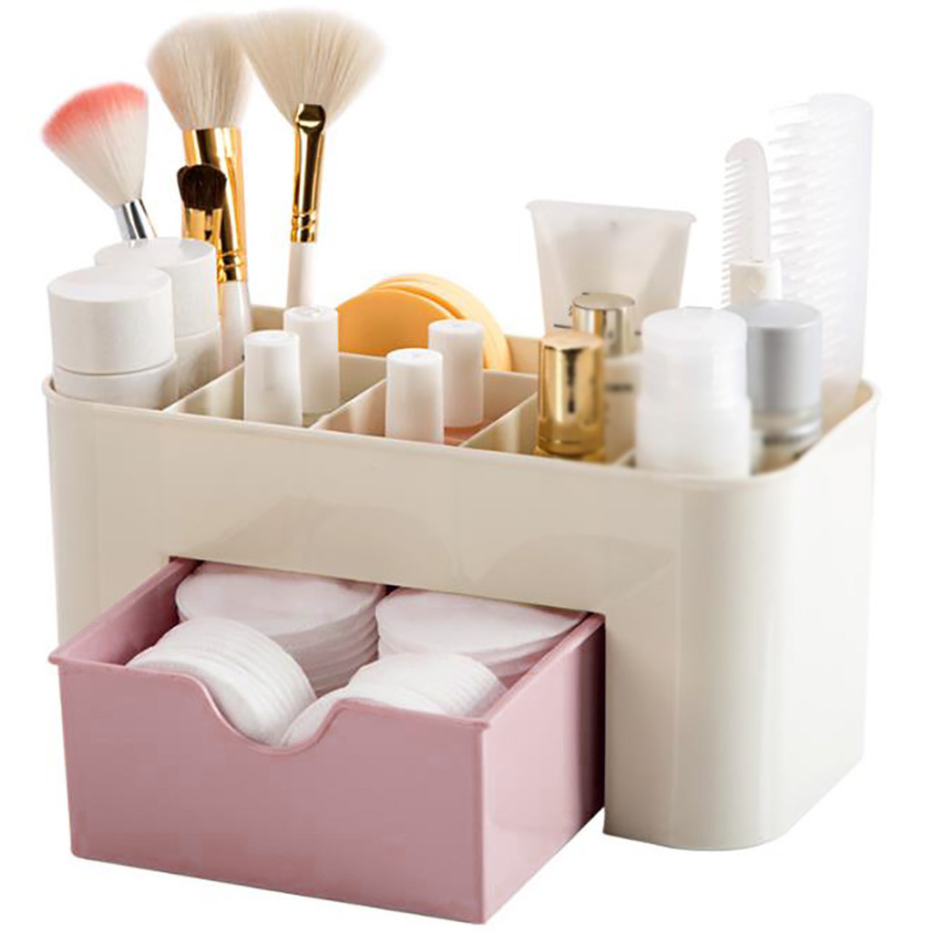 Title 8, Plastic desktop cosmetic box with small drawer ...