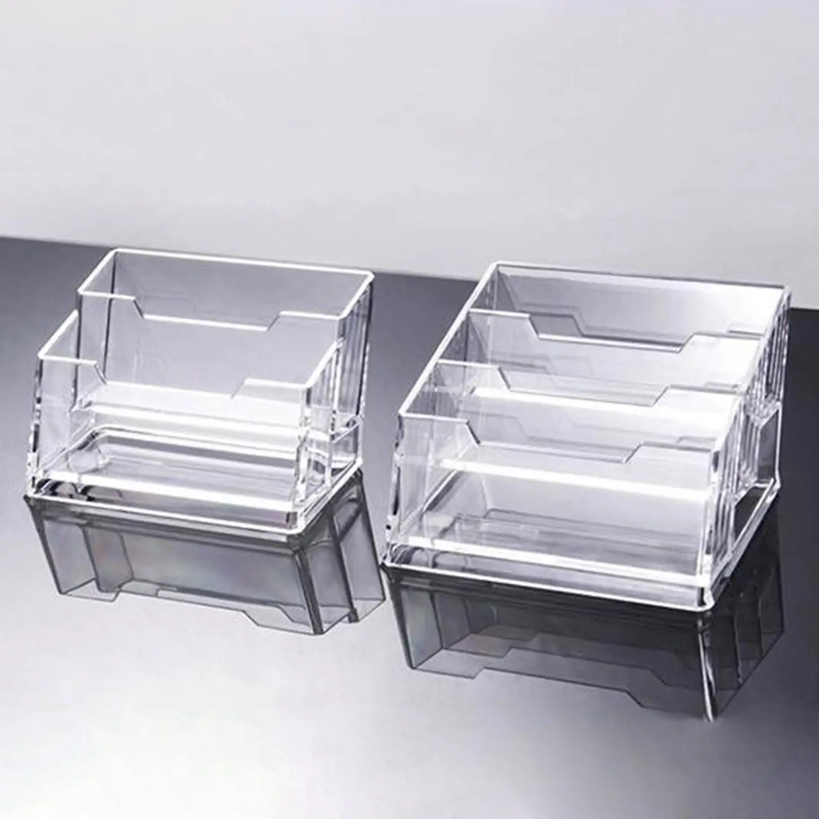 Clear Business Card Holders, Name Card Stand, School Office Supplies Card Case for Enterprises Companies Office Supplies Home