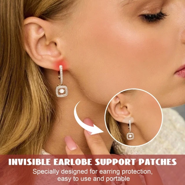 ADDGRIP Ear Lobe Support Patches for Heavy Earrings - Helps Prevent Earring  Tearing and Stretching, Keeps Earrings in Place All Day Long, For Long-Term  Wear of Heavy Earrings, Earring Lift Patches, Invisible