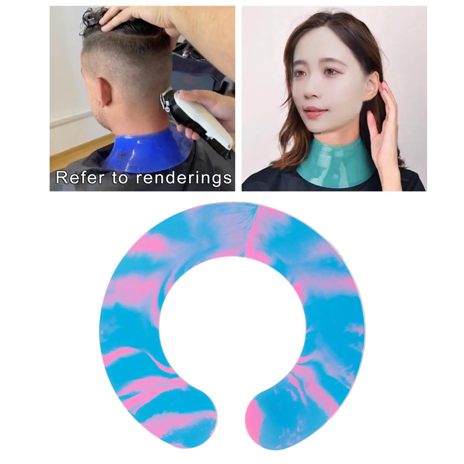 Silicone Cutting Collar Neck Shield Waterproof for Hairdressing Salon Women
