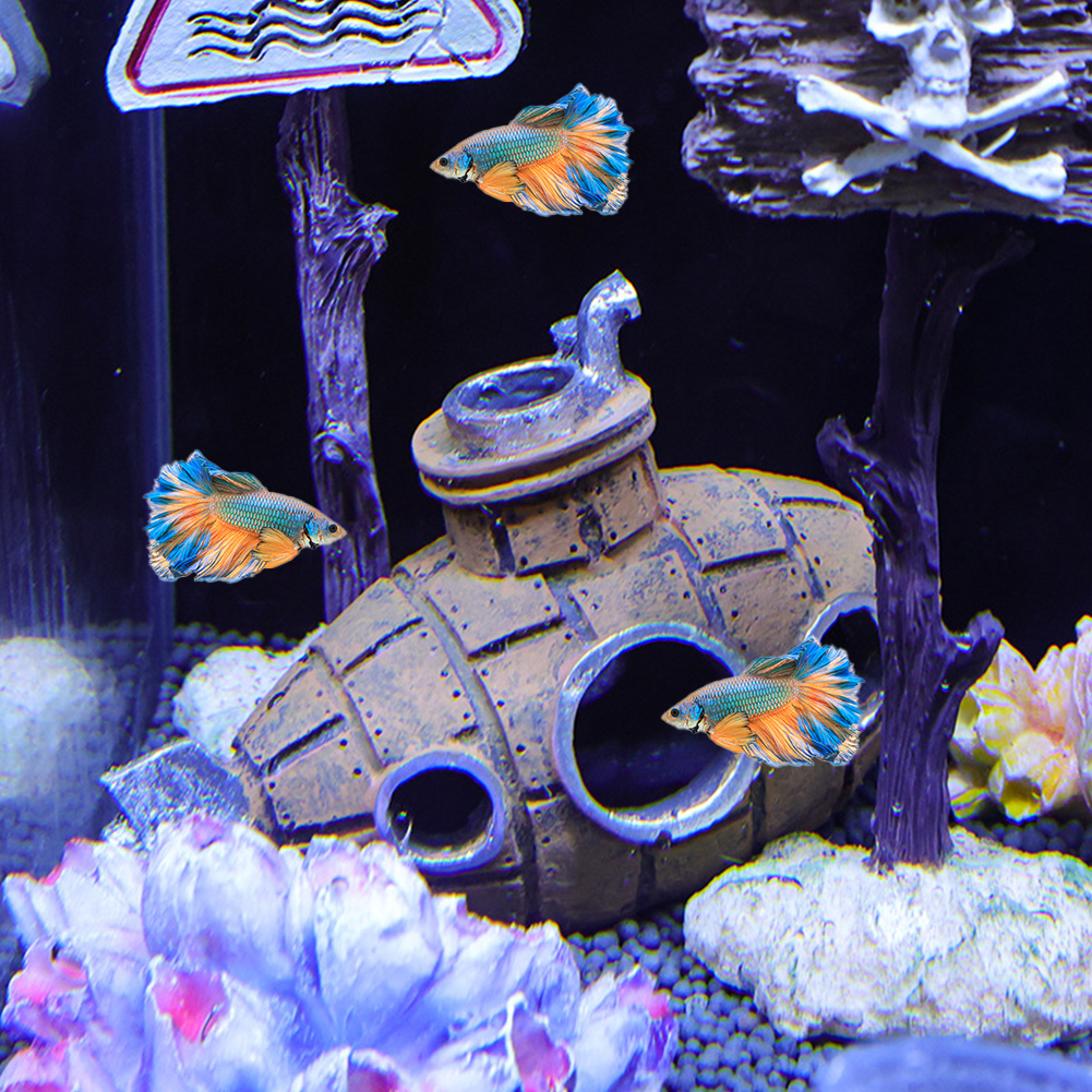 Title 12, For Aquarium Hiding House Goldfish Submarine Or...