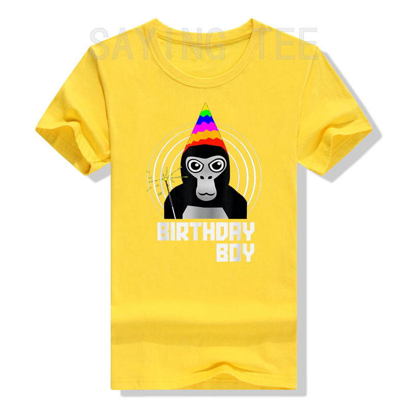 Gorilla Tag Birthday Boy VR Gamer Shirt für Jungen, Teenager-T-Shirt, lustiges Geburtstagsgeschenk, süßes Grafik-T-Shirt, kurzärmelige Blusen, Geschenk – Detail 8