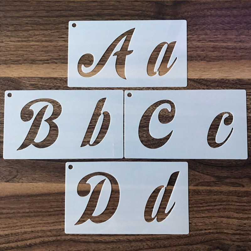 ensemble de pochoirs en lettres modèle de règle de modèle géométrique pour scrapbooking