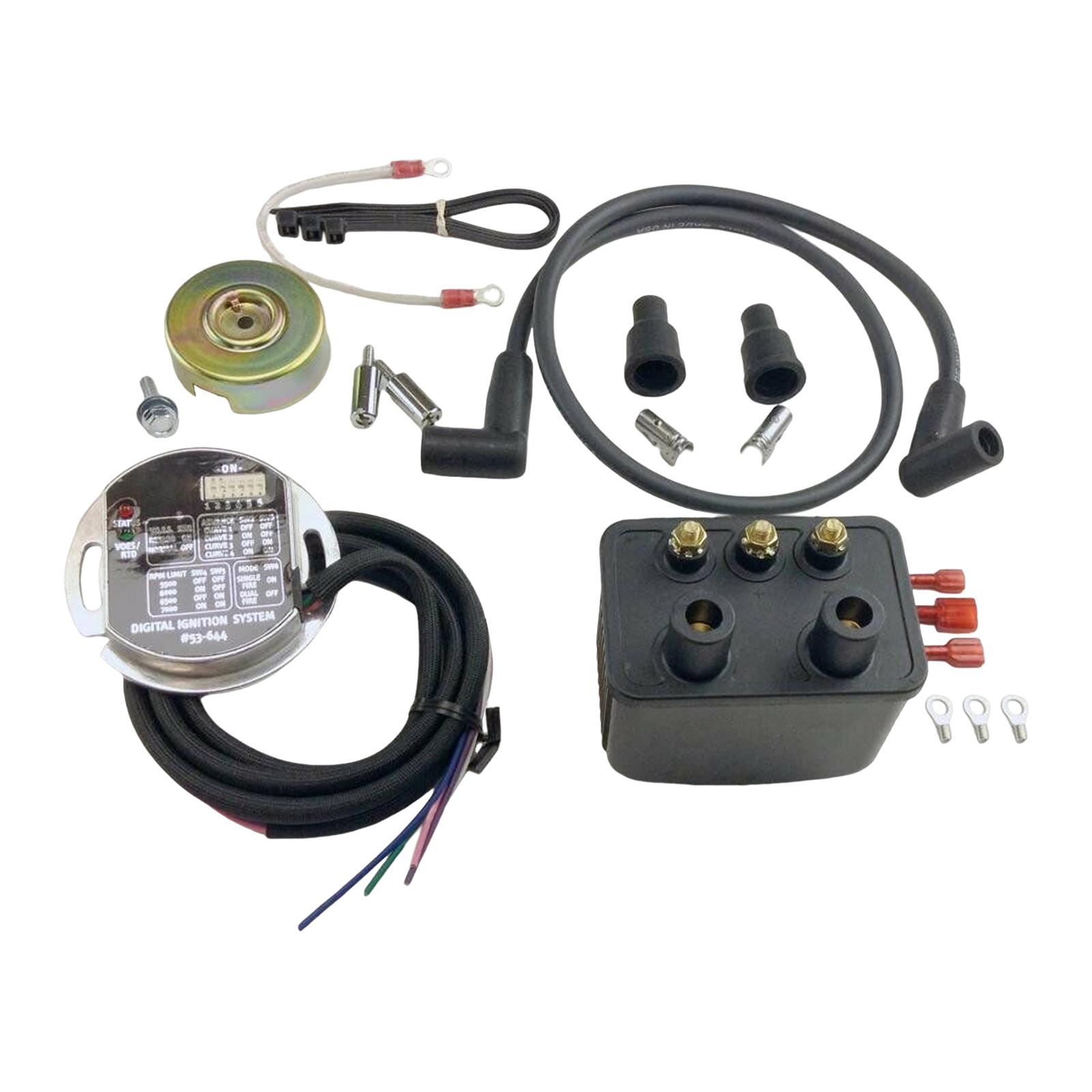 Single Fire Ignition Kit Accessory 53-660 for Harley Shovelhead Evolution Sportst Stable Performance Quality