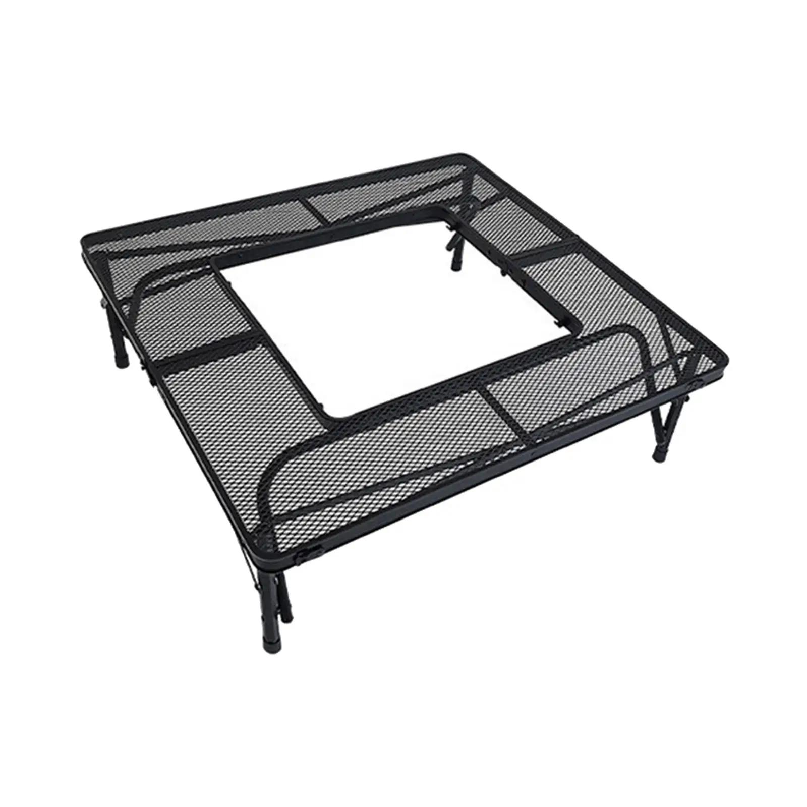 Outdoor Folding Table Aluminum Alloy BBQ Grill Table for BBQ Mountaineering