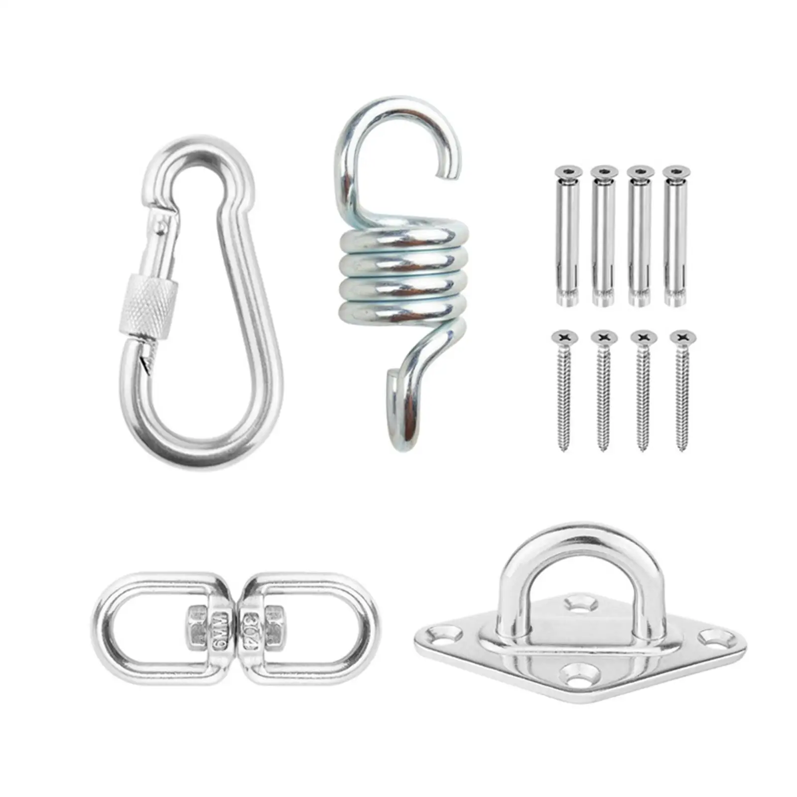 Hammock Chair Hanging Kit Stainless Steel for Swing, Chair, Yoga Exercise Easily Install Load Capacity 500lb Ceiling Hook Hanger