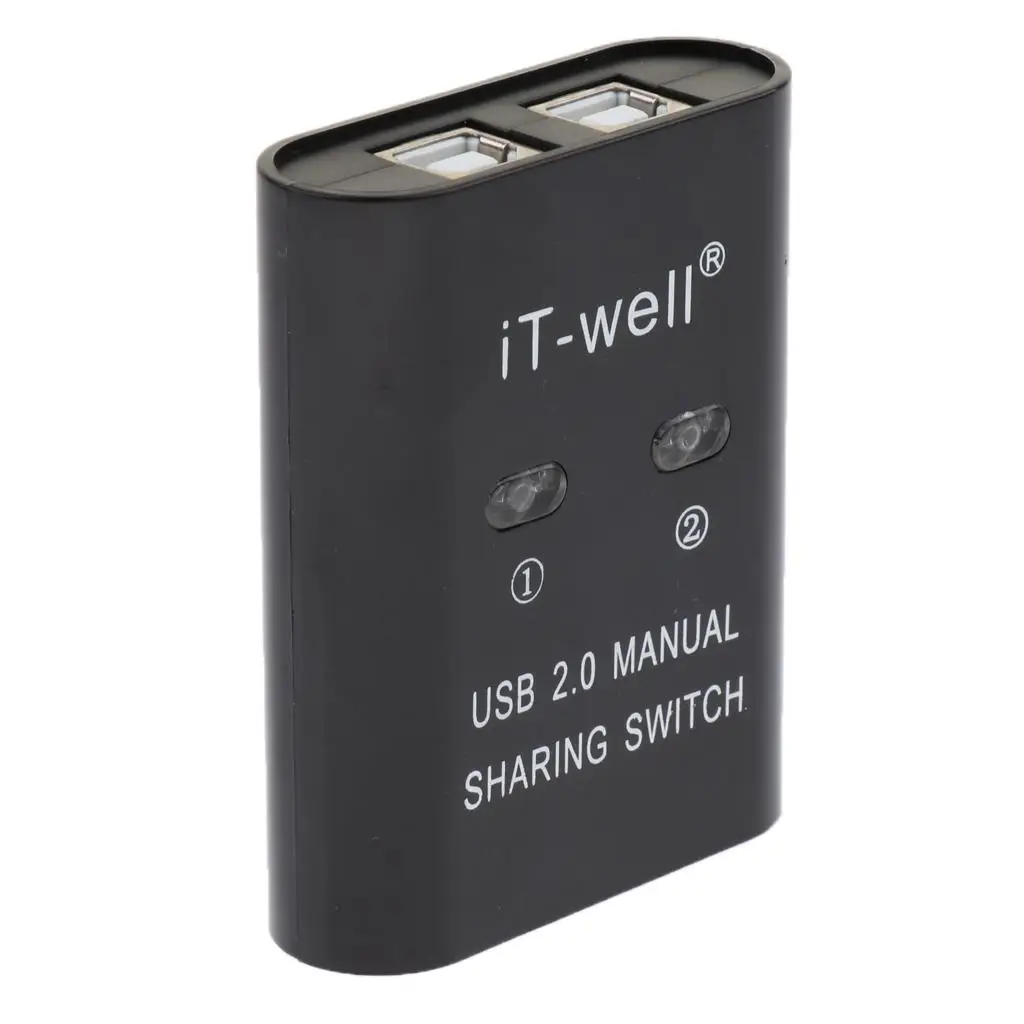 USB Manual Sharing Switch Selectors KVM 2 Ports HUB For PC  