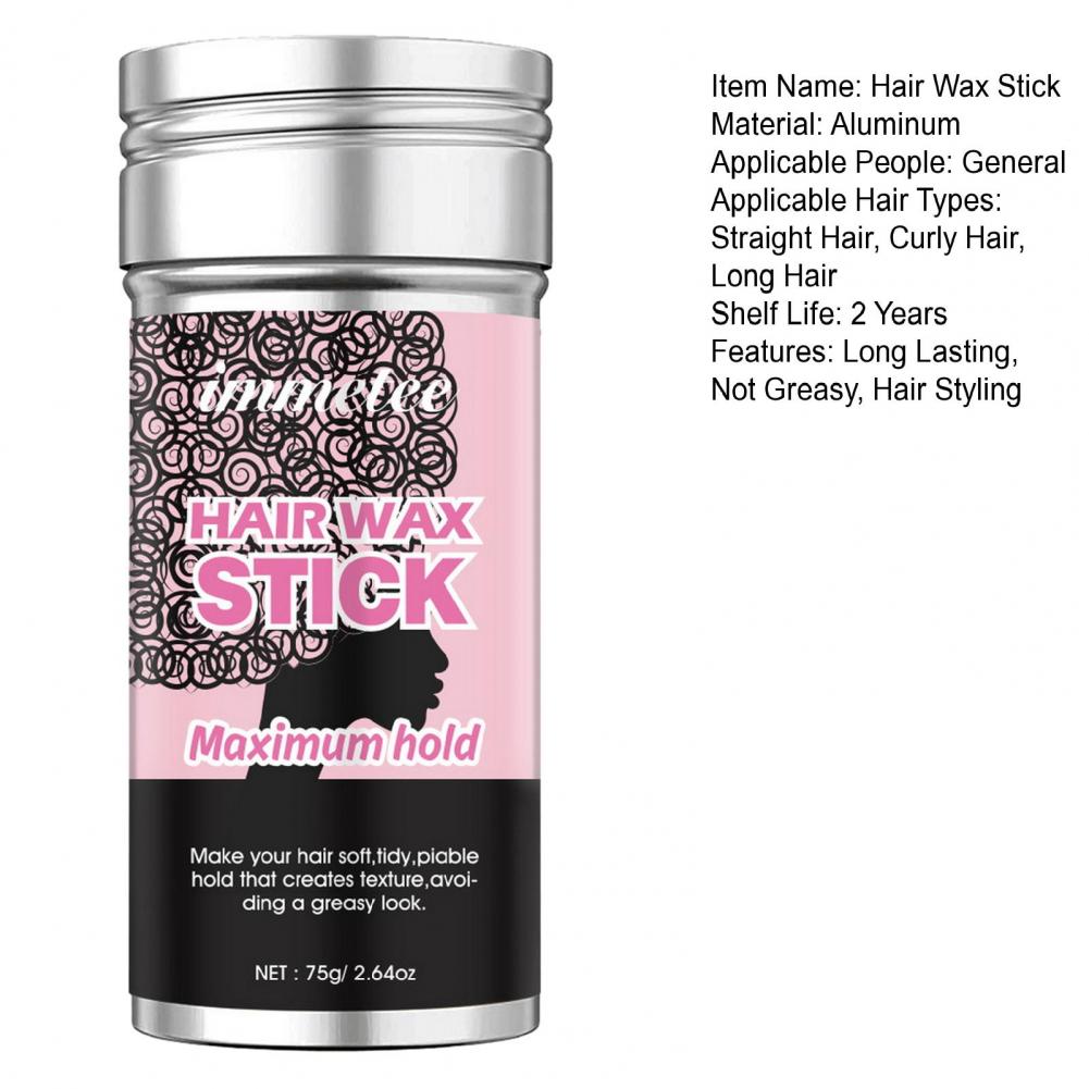 Description Picture 3 of itemHair Wax for Broken Ends Hair Wax Stick Long Lasting Hair Styling Wax for Men Women Professional Frizz Fixed Solid for Fluffy