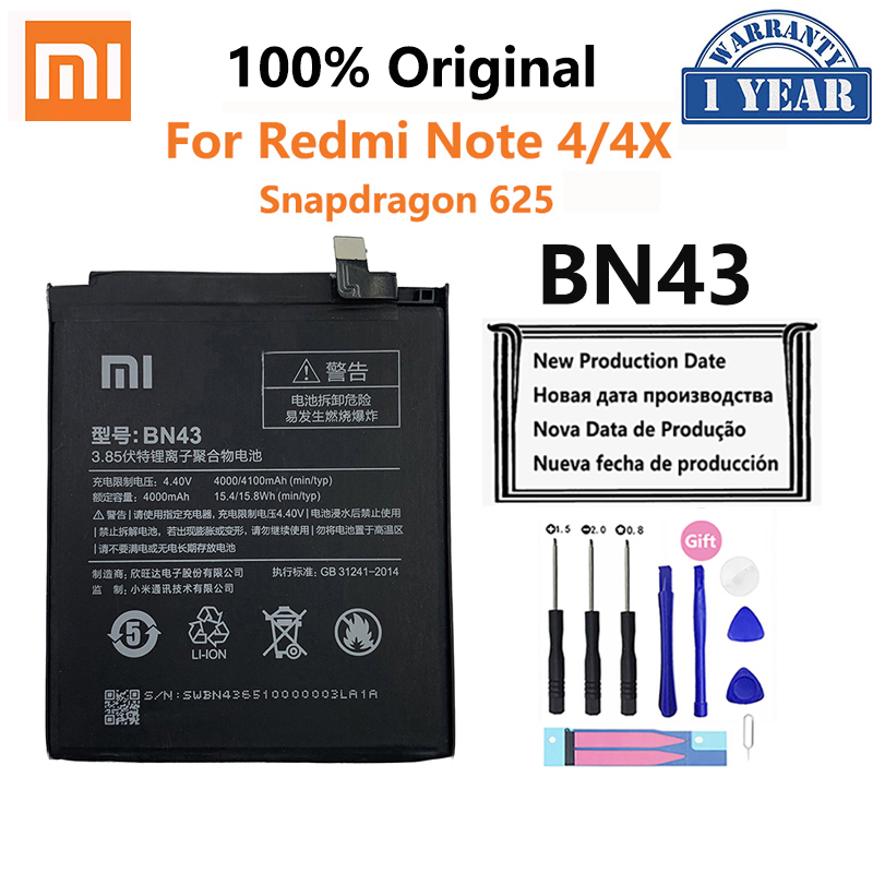 baterai xiaomi redmi note 4x snapdragon original