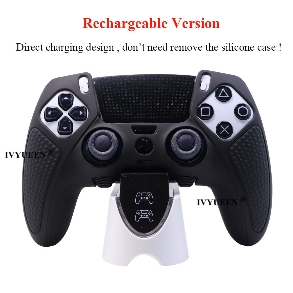 IVYUEEN Anti-Rutsch-Schutzhülle für PlayStation 5, PS5, DualSense Edge Controller, weiche Gummi-Silikonhülle, Griffabdeckung – Detail 7