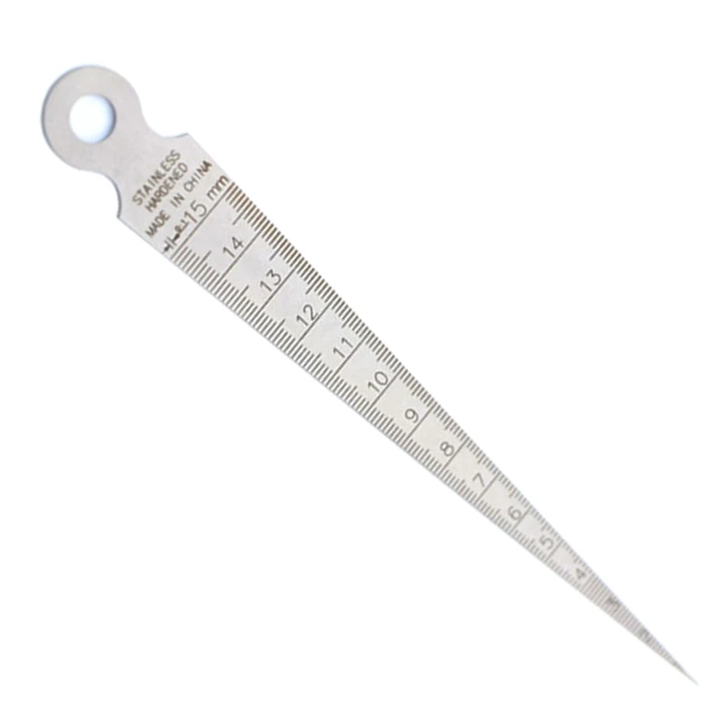 0-15mm Stainless Steel Welding Tapered Gauge Ruler for Gap Hole Inspection 