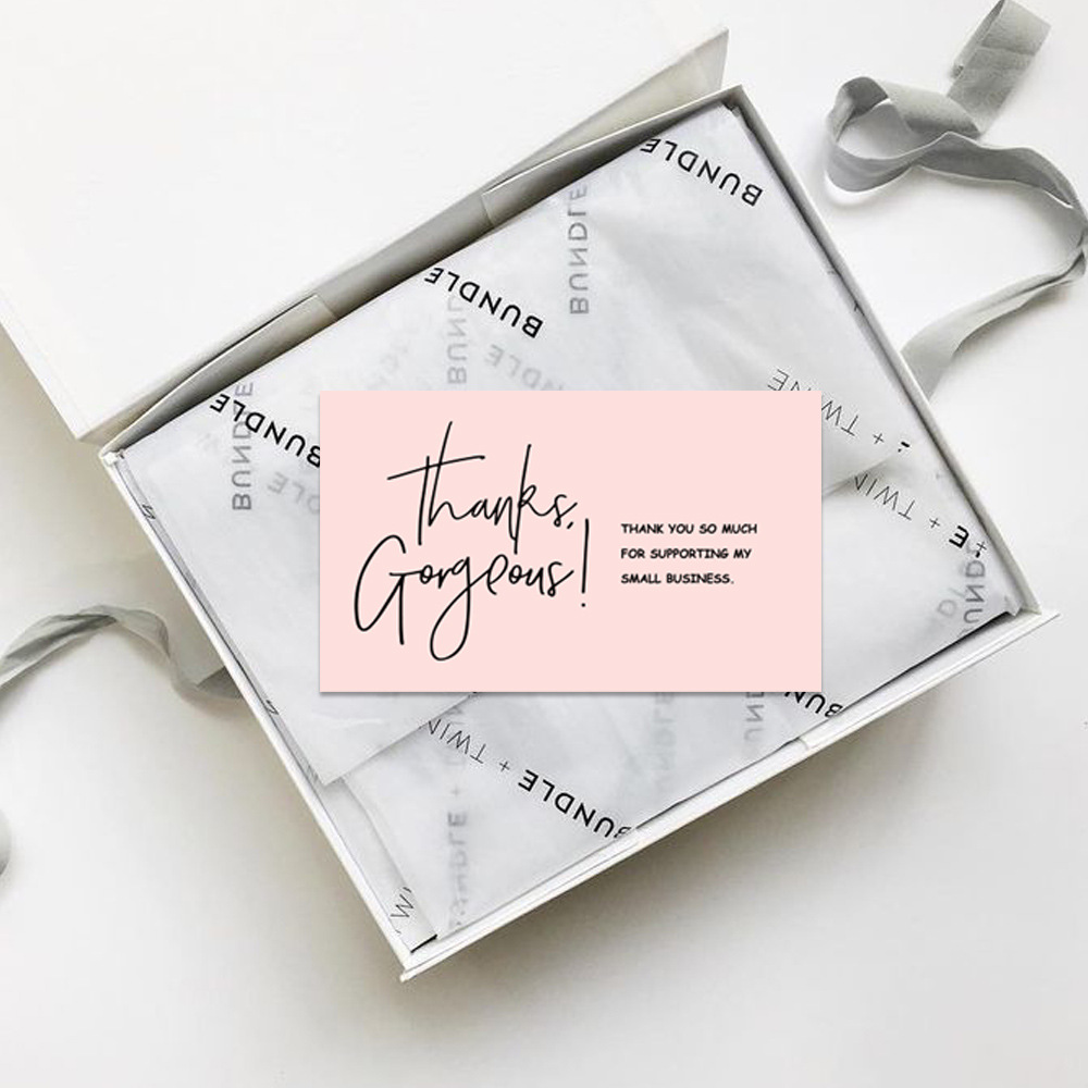 30PCS Danke Für Ihre Bestellung Kleine Bussiness Rosa Geschenk Karten Gruß Verpackung Liefert Großhandel Über Dankbar Angepasst – Detail 5