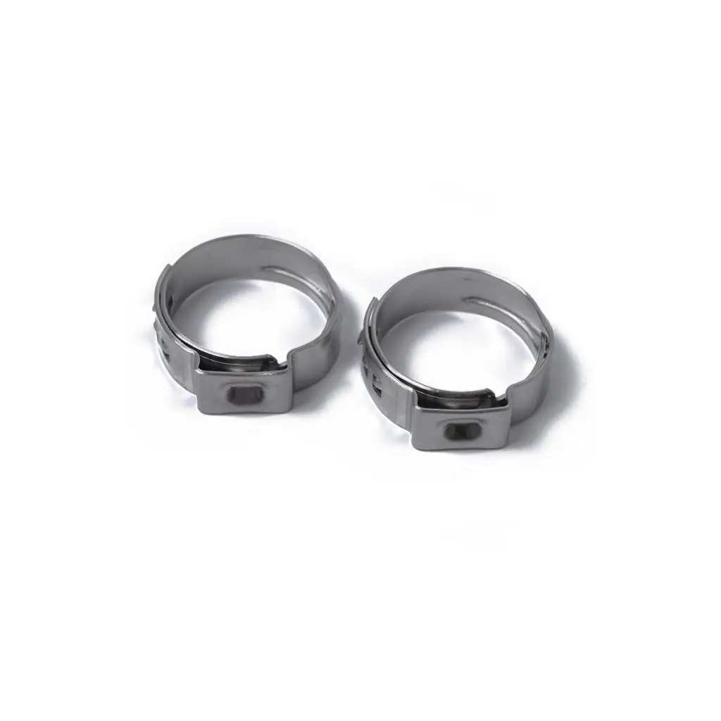 4x 10 Pieces Adjustable Autos Stainless Steel Ear Clamp Type