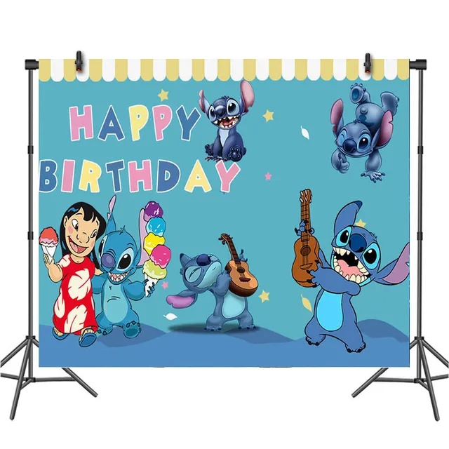 Lilo And Stitch Birthday Party Decorations Balloon Photograph Backdrop  Tablecloth Cake Topper Baby Shower Party Supplies - Ballons & Accessories -  AliExpress