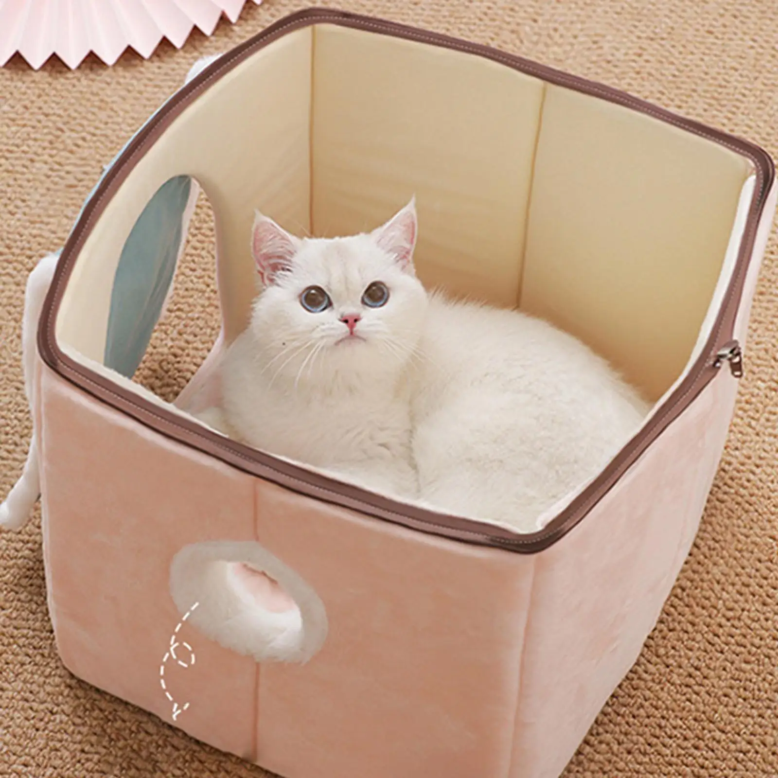 Japanese Style Cat Nest House Dog Hut Cute Kitten Puppy Warming Pets Supplies Pet Sleeping Bed Cushion for Guinea Pig Rabbits