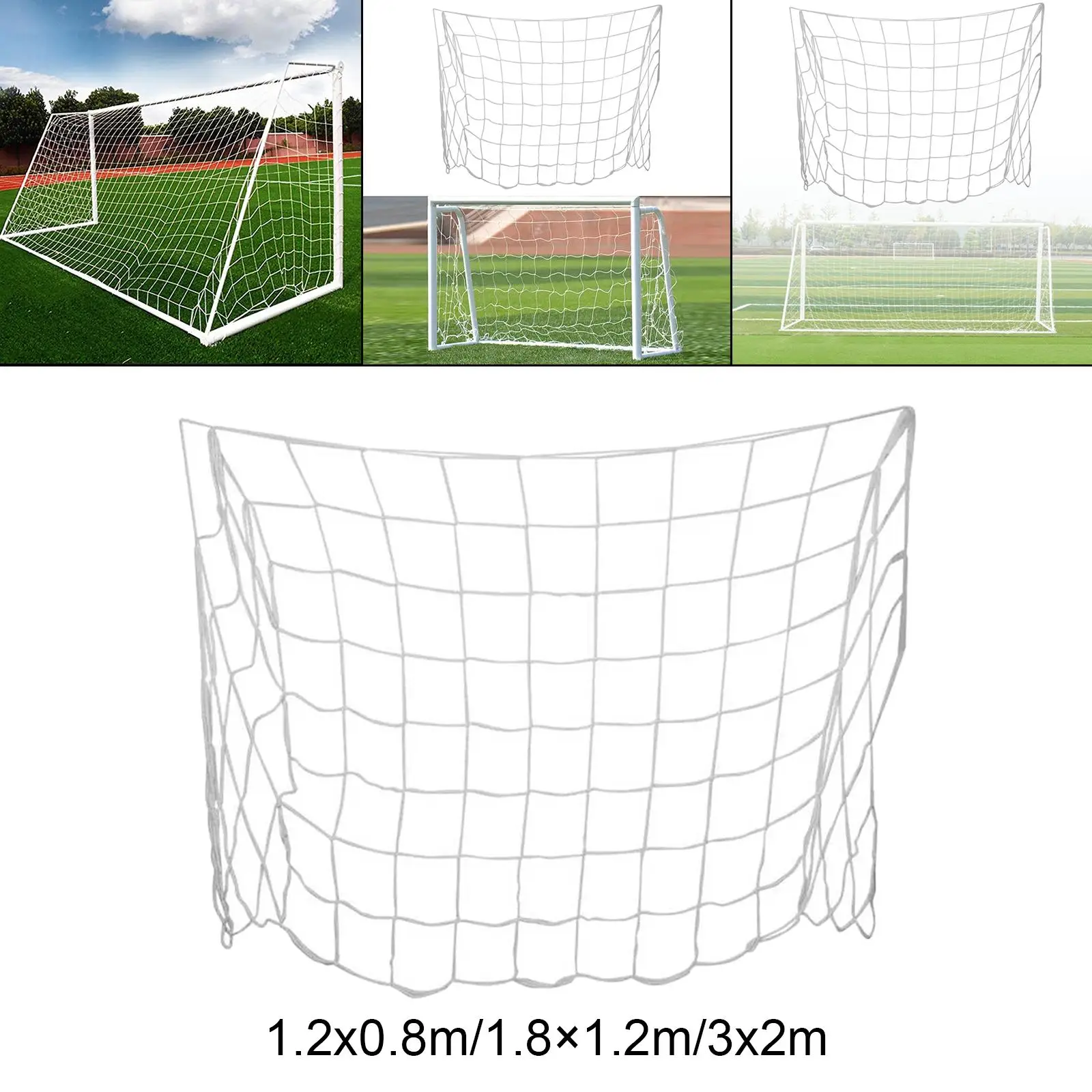 Durable Football Net Replacement White Soccer Goal Net for Competition Teens