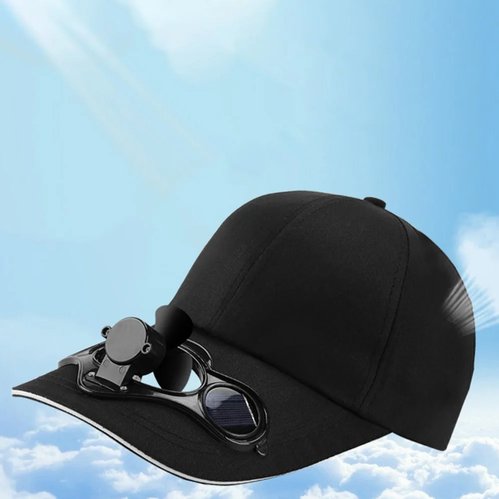 Шляпа с вентилятором на солнечных батареях