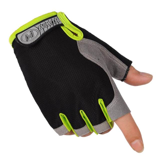 AXELENS Guanti Palestra Per Uomo E Donna, Bici, Fitness Yoga E Ginnastica Estivi Mezze Dita Senza Dita Unisex Antiscivolo Traspiranti E Leggeri - NERO Taglia L - 5